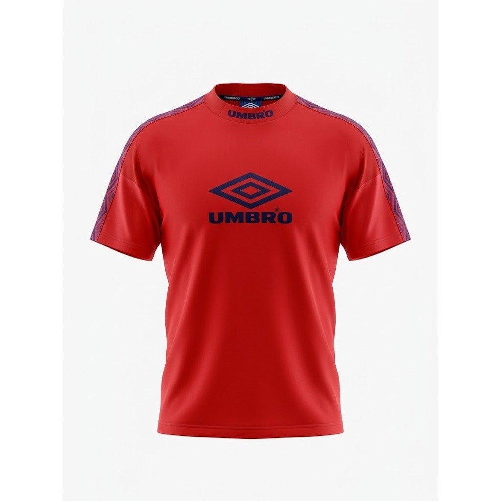 Umbro Jersey Mens Small Red Vintage Soccer Shirt Blokecore 90s Retro Athletic